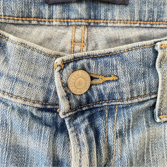 LEVI'S 524 Too Superlow Embroidered Boot Cut Women's Jeans Size 1M - Picture 4 of 10
